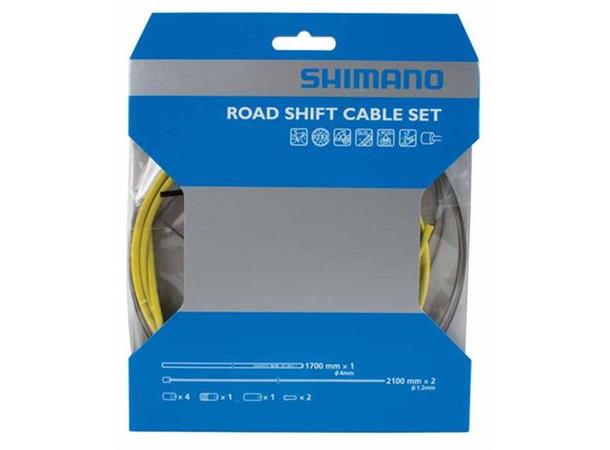 Shimano Wires Road Girwiresett Gul